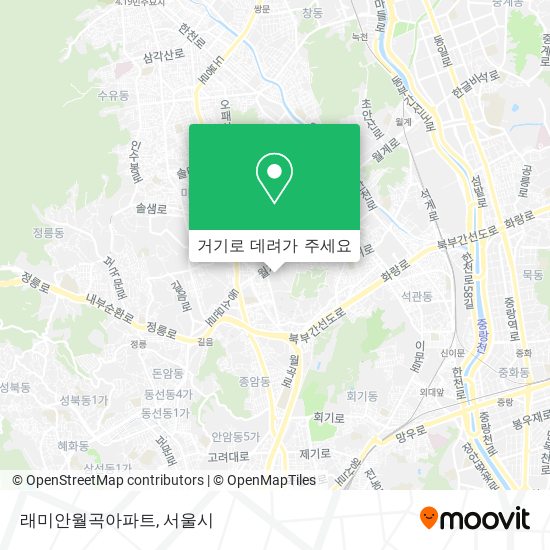 래미안월곡아파트 지도