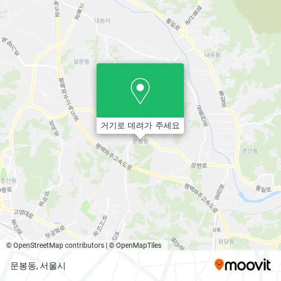 문봉동 지도