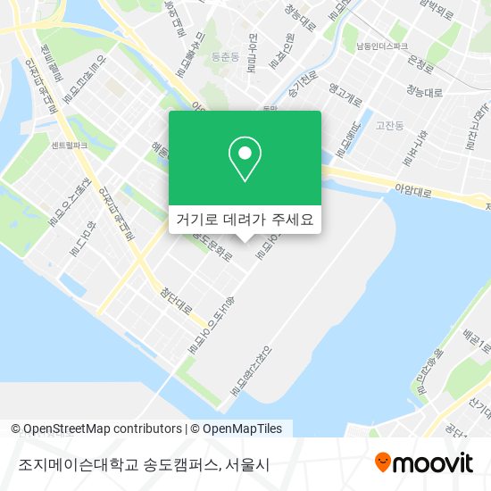 조지메이슨대학교 송도캠퍼스 지도