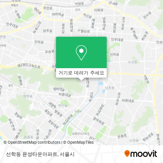 선학동 윤성타운아파트 지도