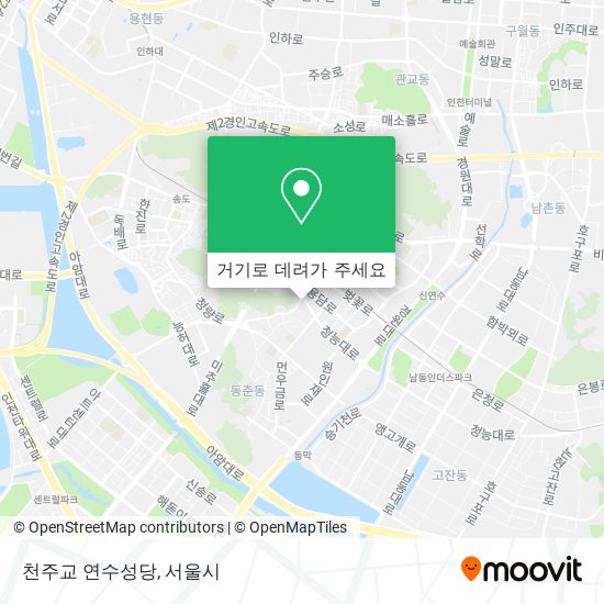 천주교 연수성당 지도