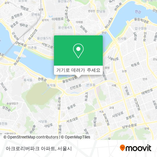 아크로리버파크 아파트 지도