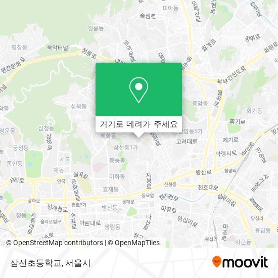 삼선초등학교 지도