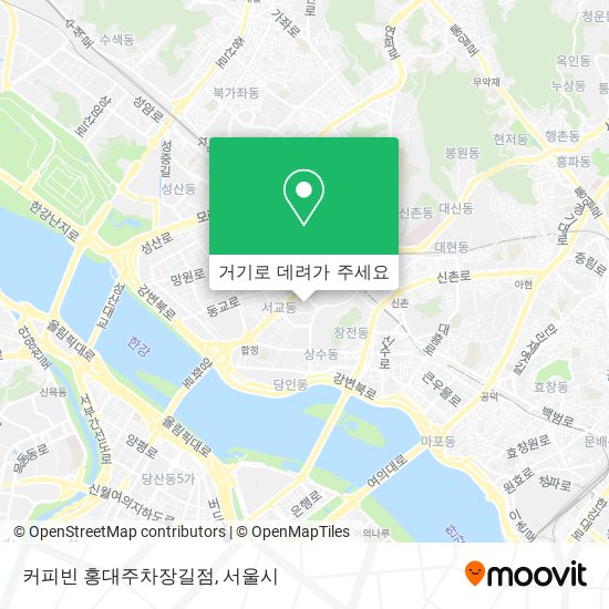 커피빈 홍대주차장길점 지도