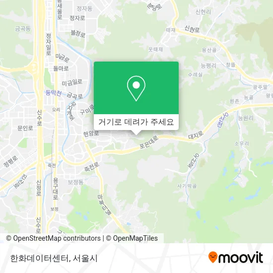 한화데이터센터 지도