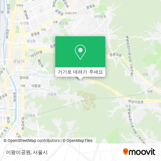 이왕이공원 지도
