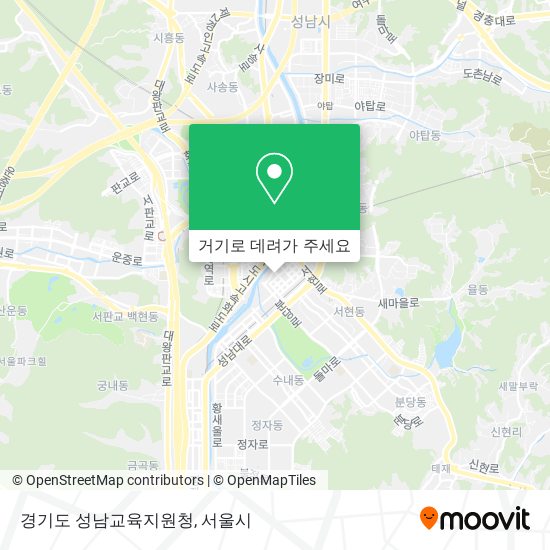 경기도 성남교육지원청 지도