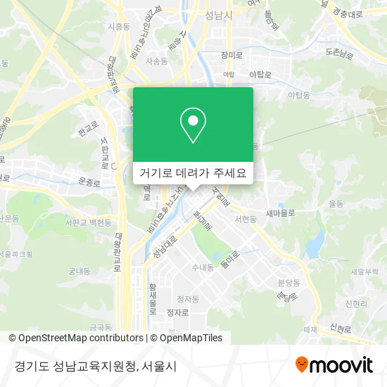 경기도 성남교육지원청 지도