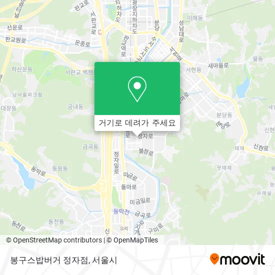 봉구스밥버거 정자점 지도