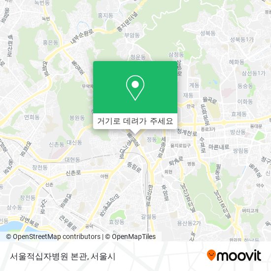 서울적십자병원 본관 지도