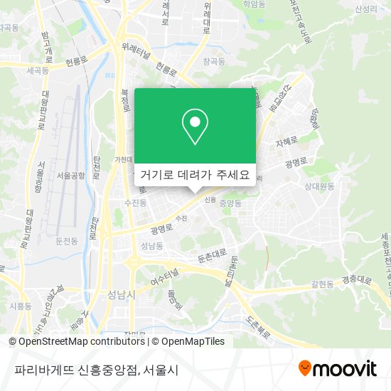 파리바게뜨 신흥중앙점 지도