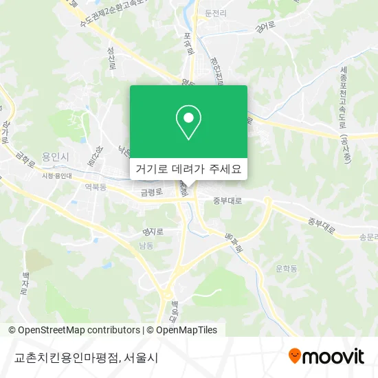 교촌치킨용인마평점 지도