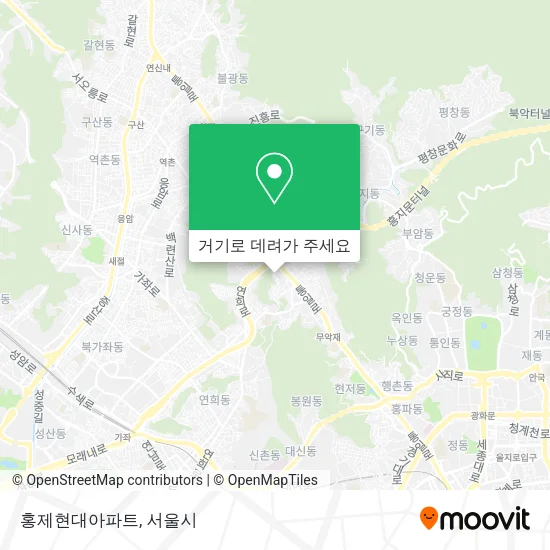 홍제현대아파트 지도