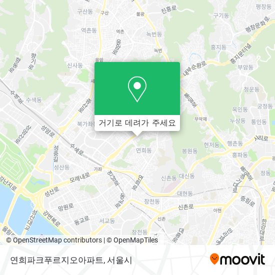 연희파크푸르지오아파트 지도