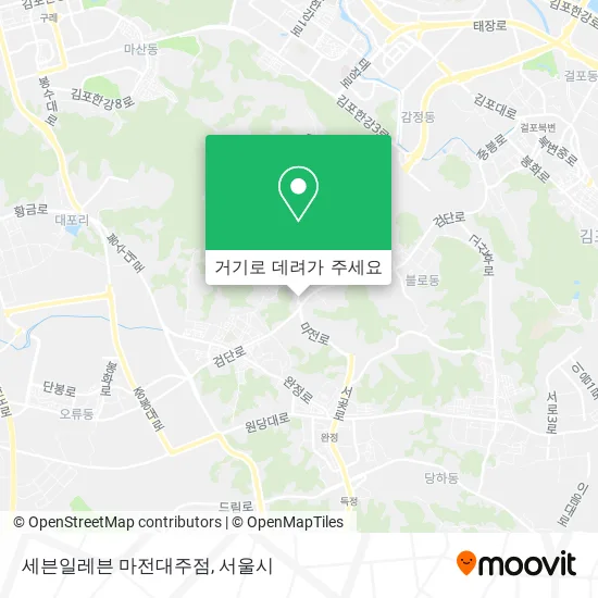 세븐일레븐 마전대주점 지도