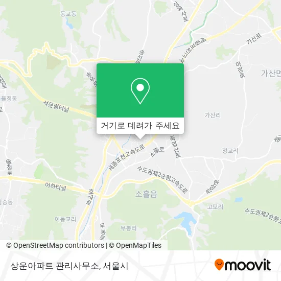 상운아파트 관리사무소 지도
