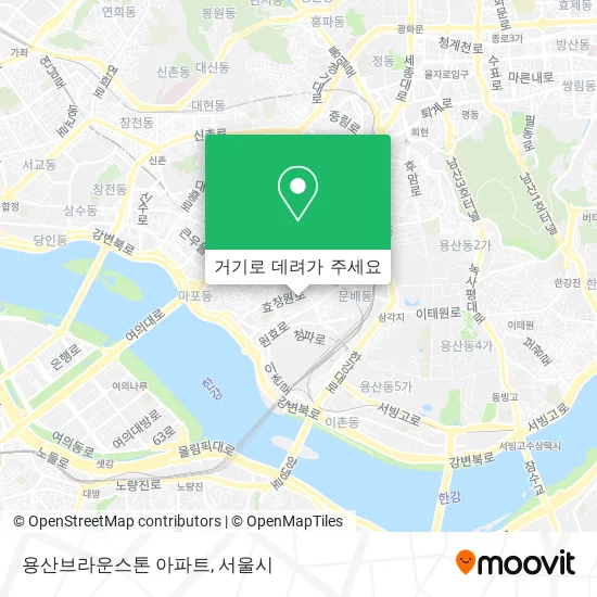 용산브라운스톤 아파트 지도