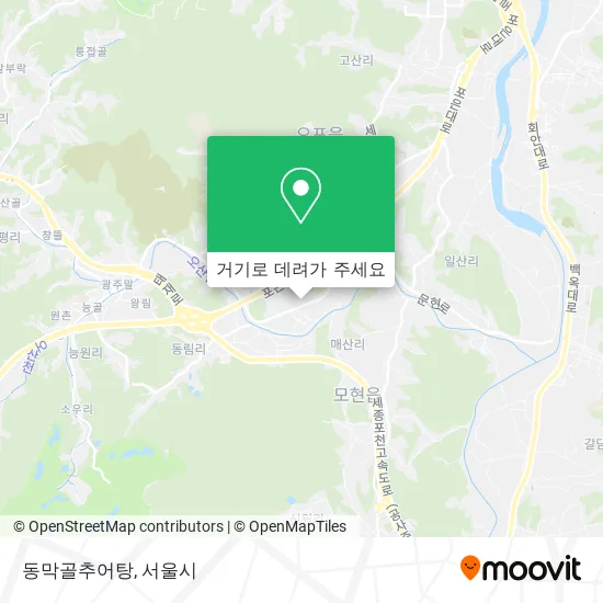 동막골추어탕 지도