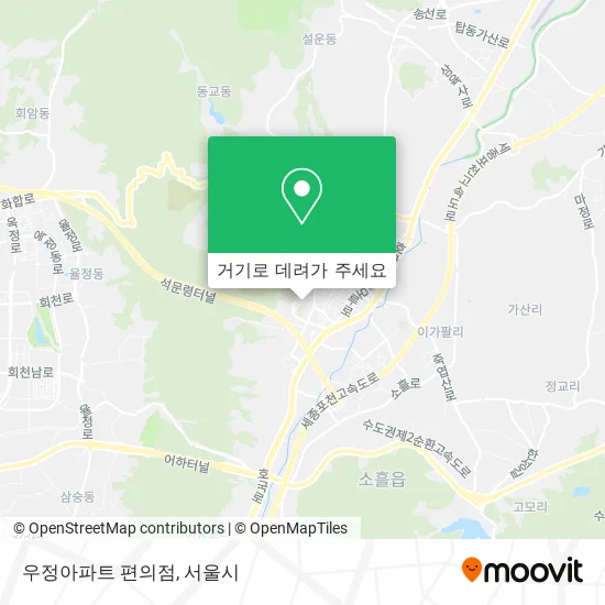 우정아파트 편의점 지도