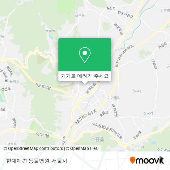 현대애견 동물병원 지도