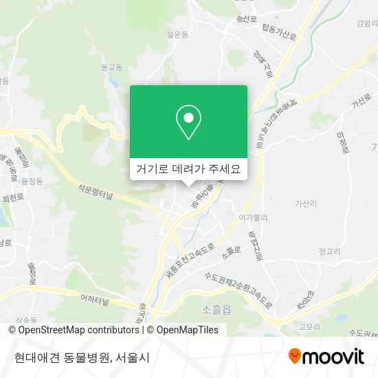 현대애견 동물병원 지도