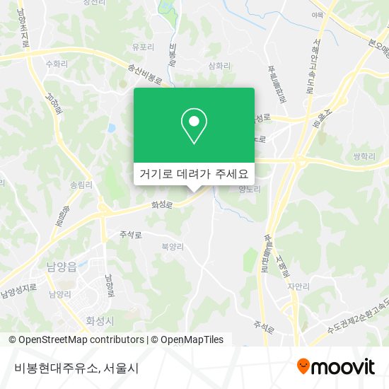 비봉현대주유소 지도