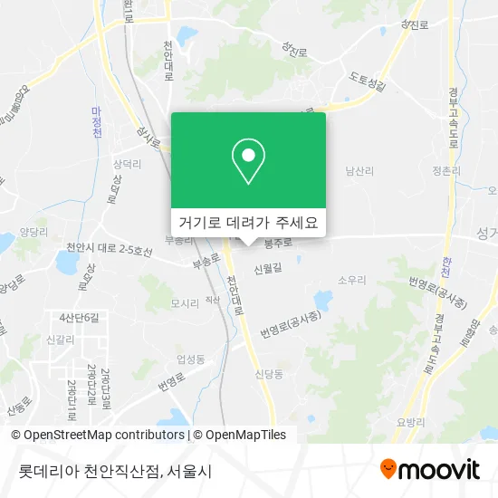 롯데리아 천안직산점 지도