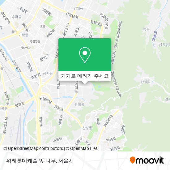 위례롯데캐슬 앞 나무 지도