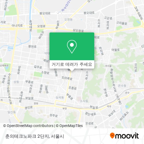 춘의테크노파크 2단지 지도