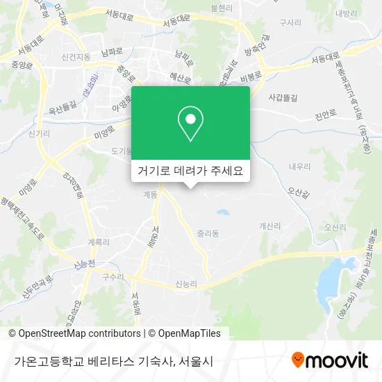 가온고등학교 베리타스 기숙사 지도