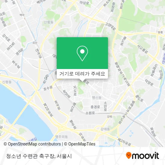 청소년 수련관 축구장 지도