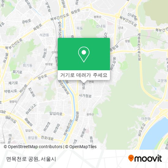 면목천로 공원 지도