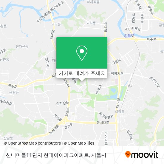 산내마을11단지 현대아이파크아파트 지도
