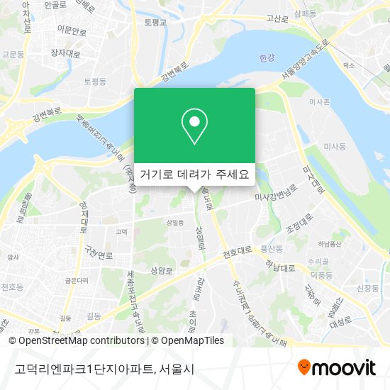 고덕리엔파크1단지아파트 지도