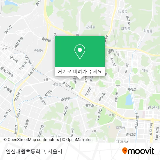 안산대월초등학교 지도