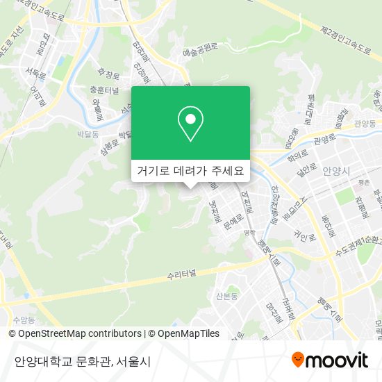 안양대학교 문화관 지도