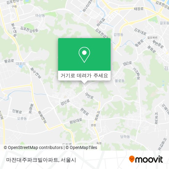 마전대주파크빌아파트 지도