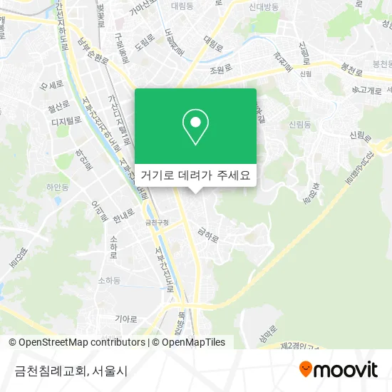 금천침례교회 지도