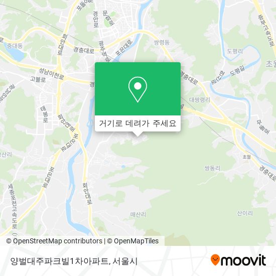 양벌대주파크빌1차아파트 지도