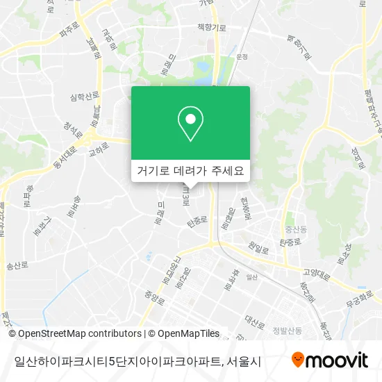 일산하이파크시티5단지아이파크아파트 지도