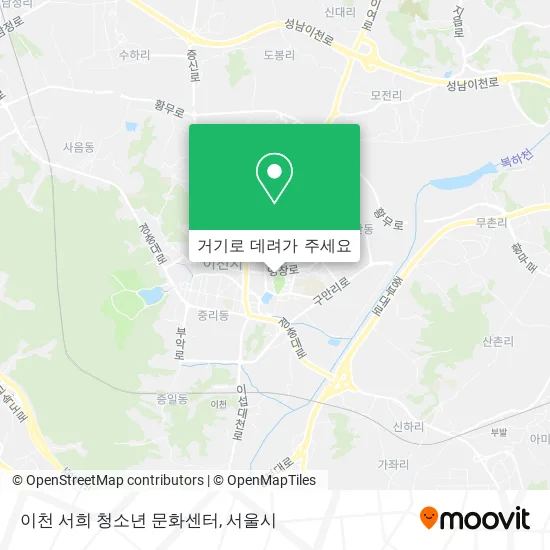 이천 서희 청소년 문화센터 지도
