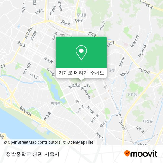정발중학교 신관 지도