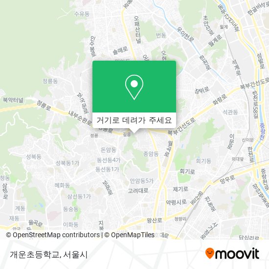 개운초등학교 지도