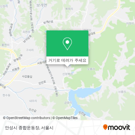 안성시 종합운동장 지도