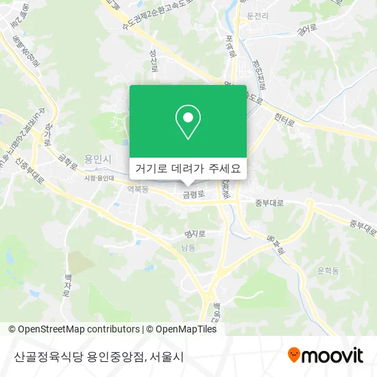 산골정육식당 용인중앙점 지도
