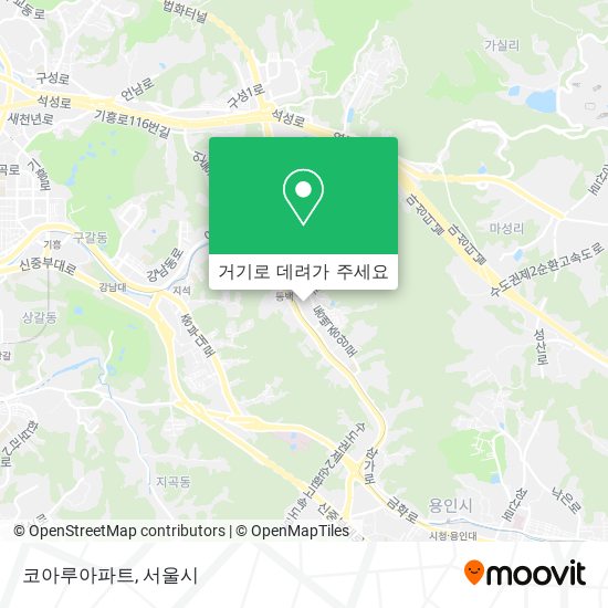 코아루아파트 지도