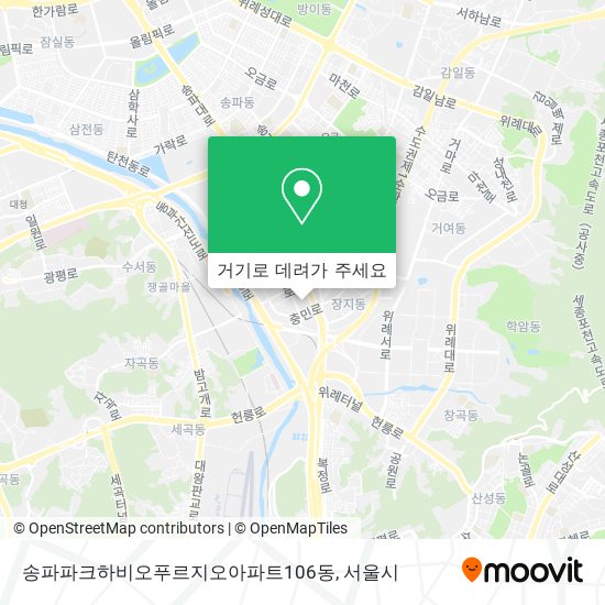 송파파크하비오푸르지오아파트106동 지도