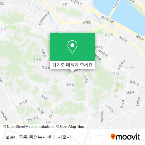 불로대곡동 행정복지센터 지도
