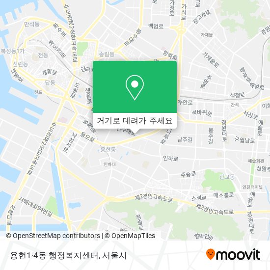 용현1·4동 행정복지센터 지도