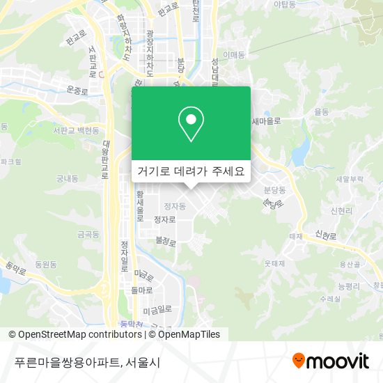 푸른마을쌍용아파트 지도